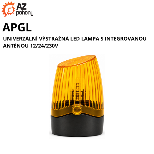 APGL - univerzální výstražná LED lampa s integrovanou anténou 12/24/230V